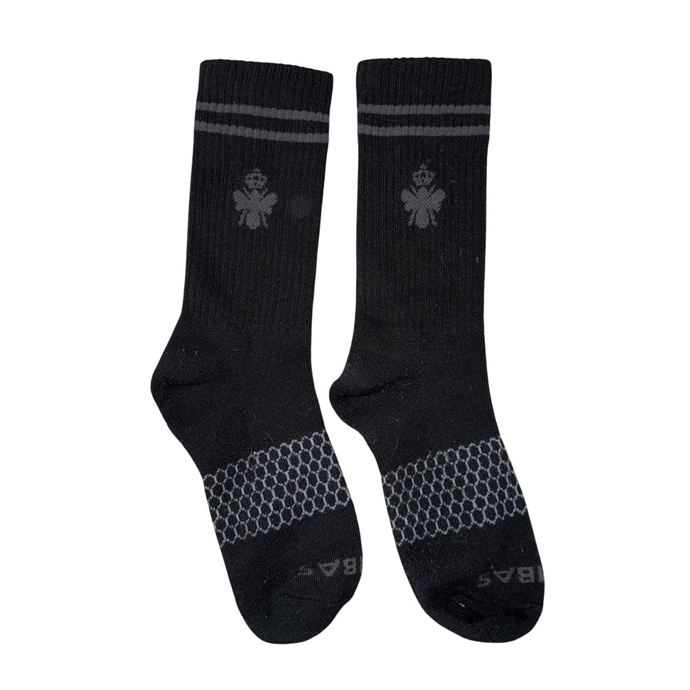 Bombas Calf Socks Mens One Size Black Excellent Bee Better Crown Crest